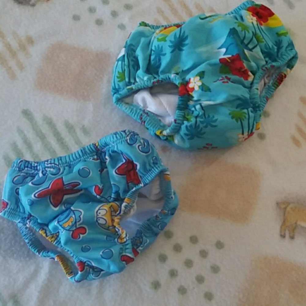 Baby cloth swim pants both size xl